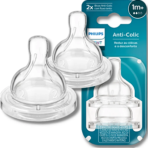 Bico Philips Avent Anticólica 1m+ – Fluxo Lento (2 Unidades)