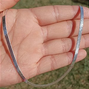 PRATA 925 - Colar Fita 6mm