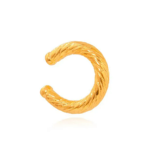 Piercing Fake clássico detalhes torcido - Banho de Ouro