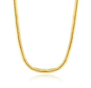 Choker malha Snake 5mm - Banho de Ouro 18k