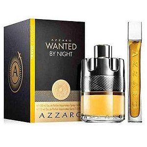 KIT PERFUME AZZARO WANTED BY NIGHT EAU DE PARFUM 100 ML + MINI 15 ML