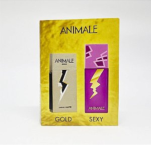 AMOSTRAS ANIMALE (GOLD EDT MASCULINO + SEXY EDP FEMININO) 3 ML