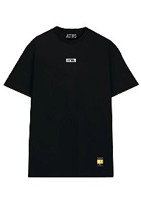 CAMISA STREETWEAR BASIC BLACK ATBS® LOGO BORDADA