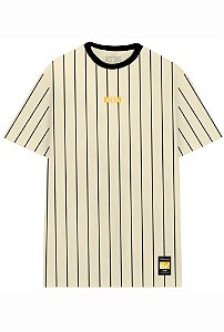 CAMISA BASEBOLL STREETWEAR ATBS® OFF WHITE LISTRAS