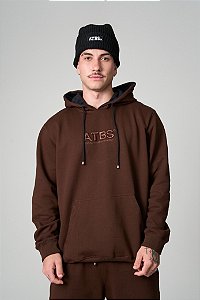 BLUSA MOLETOM STREETWEAR ATBS® LOGO BROWN