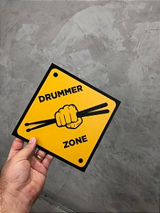Placa Drummer Zone Bateristas