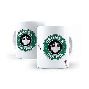 Caneca Baterista Drums and Coffee
