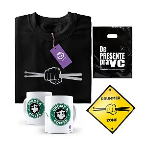Kit Presente Baterista Mão Batera