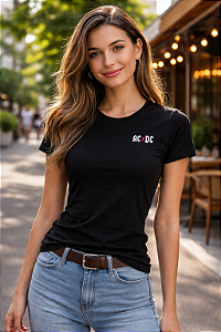 Camiseta Baby Look Banda ACDC
