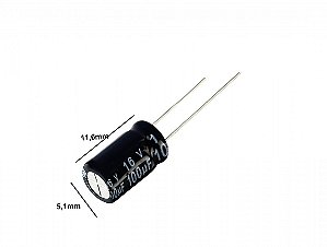 Capacitor Eletrolítico 100uF - 16V