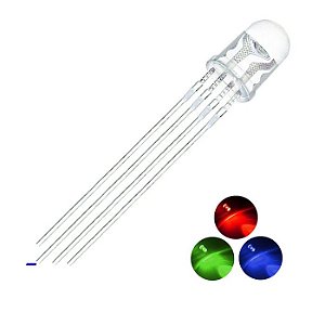 LED RGB Alto Brilho Catodo Comum - 5mm