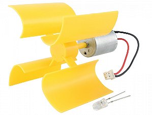 Mini gerador eólico (kit motor e pas) - 5.5V-100mA