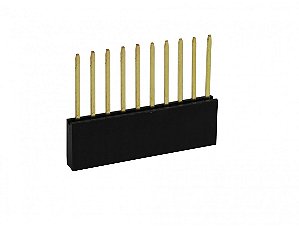 Barra de 10 pinos fêmea / conector empilhável para arduino