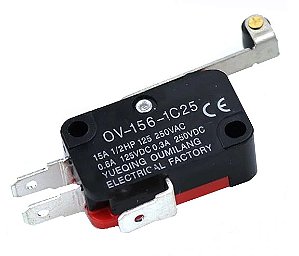 Chave fim de curso v-156-1c25 15a micro switch com rolete