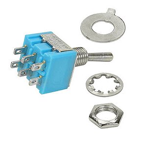 Chave hh on/off/on 6 terminais 250v 3a