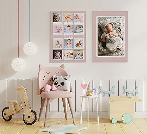 Duo de Quadros Personalizados Infantil 40 x 60 cm