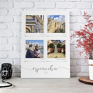 Quadro Personalizado Viagem 28 x 40 cm com 4 fotos