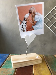 Porta Foto Mesa Coração