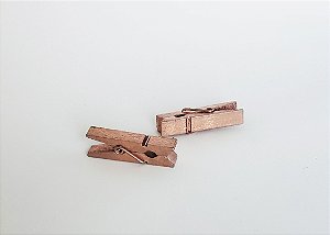 10 Mini Prendedores Rose Gold