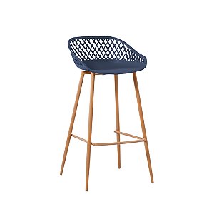 BANQUETA SIDERA ALTA AZUL MARINHO