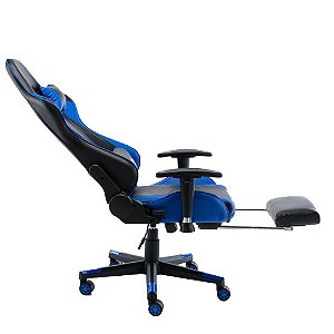Cadeira Gamer MVP Azul com Preto