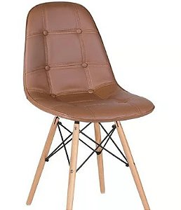 Cadeira Eames Botone Marrom