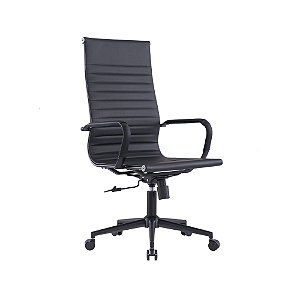 CADEIRA ESTEIRINHA  BLACK PRESIDENTE. PRETO