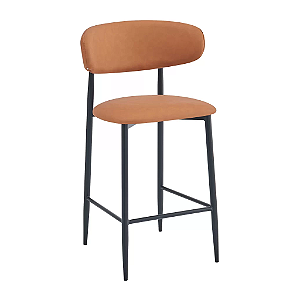 Banqueta Napoli Caramelo com base Preta