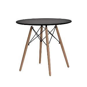 MESA EAMES MDF PRETO 80CM