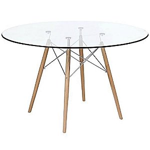 Mesa Eiffel Eames de Vidro - 120cm