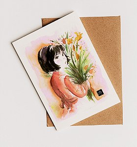 Cartão postal - Flores - Memories