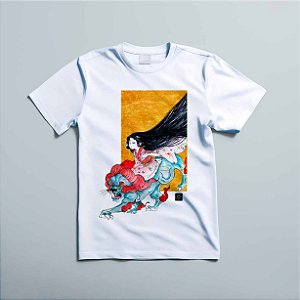 Camiseta - Menina e dragão