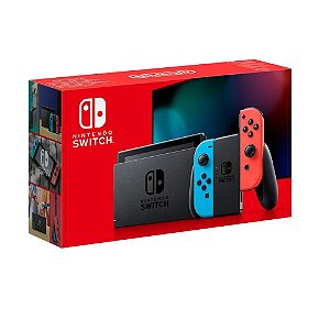 CONSOLE NINTENDO SWITCH AZUL/VERMELHO USADO