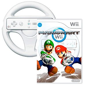 Pacote com 2 volantes de corrida Mario Kart para Nintendo Wii controle  remoto de jogo