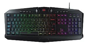 TECLADO MEMBRANA GAMER HARPE 2 RGB PRETO NOVO