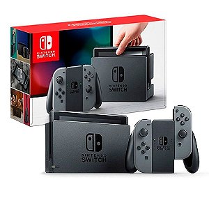CONSOLE NINTENDO SWITCH CINZA DESTRAVADO USADO