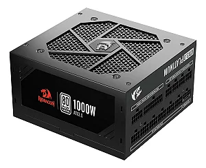 FONTE GAMER REDRAGON 1000 WATTS FULL MODULAR 80 PLUS PLATINUM PRETO NOVO