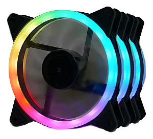 KIT C/ 3 FANS REDRAGON RGB 120X25MM GC-F011 NOVO