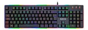 TECLADO GAMER REDRAGON MEMBRANA DYAUS 2RGB PRETO NOVO