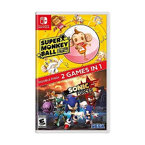 JOGO SONIC FORCES + SUPER MONKEY BALL- BANANA BLITZ HD NINTENDO SWITCH USADO