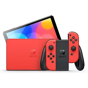 CONSOLE NINTENDO SWITCH OLED EDIÇÃO MARIO VERMELHO USADO