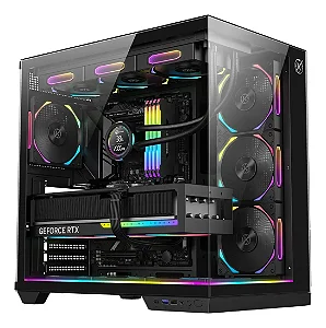GABINETE KALKAN SKYE RGB PRETO SEM FAN KLK00042