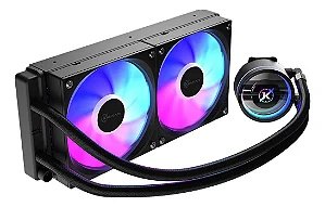 WATER COOLER KALKAN AURA LITE 240MM ARGB PRETO KLK00098 NOVO