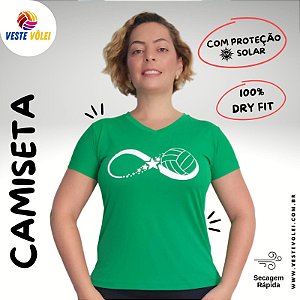 Camiseta Feminina - Modelo Infinito cor Verde