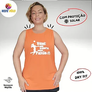 Regata Feminina Vôlei Meu Esporte Minha Paixão - Gola U