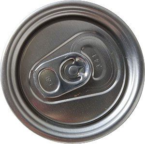 Tampa lata cerveja/refrigerante em alumínio LOE CDL prata