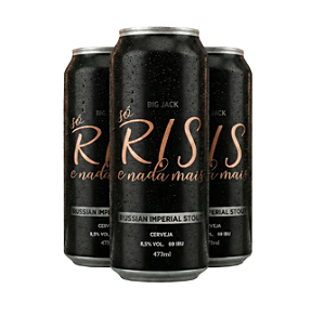 Kit 3 Cerveja Big Jack Só Ris e Nada Mais Russian Imperial Stout 473ml