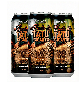 Kit 3 Cerveja Big Jack Irish Red Ale A Lenda do Tatu Gigante 473ml