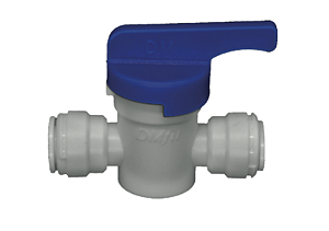 Conexão rápida união com válvula manual tubo 3/8" X tubo 3/8"