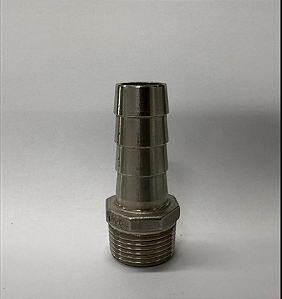 Espigão 3/4" rosca macho 1" inox